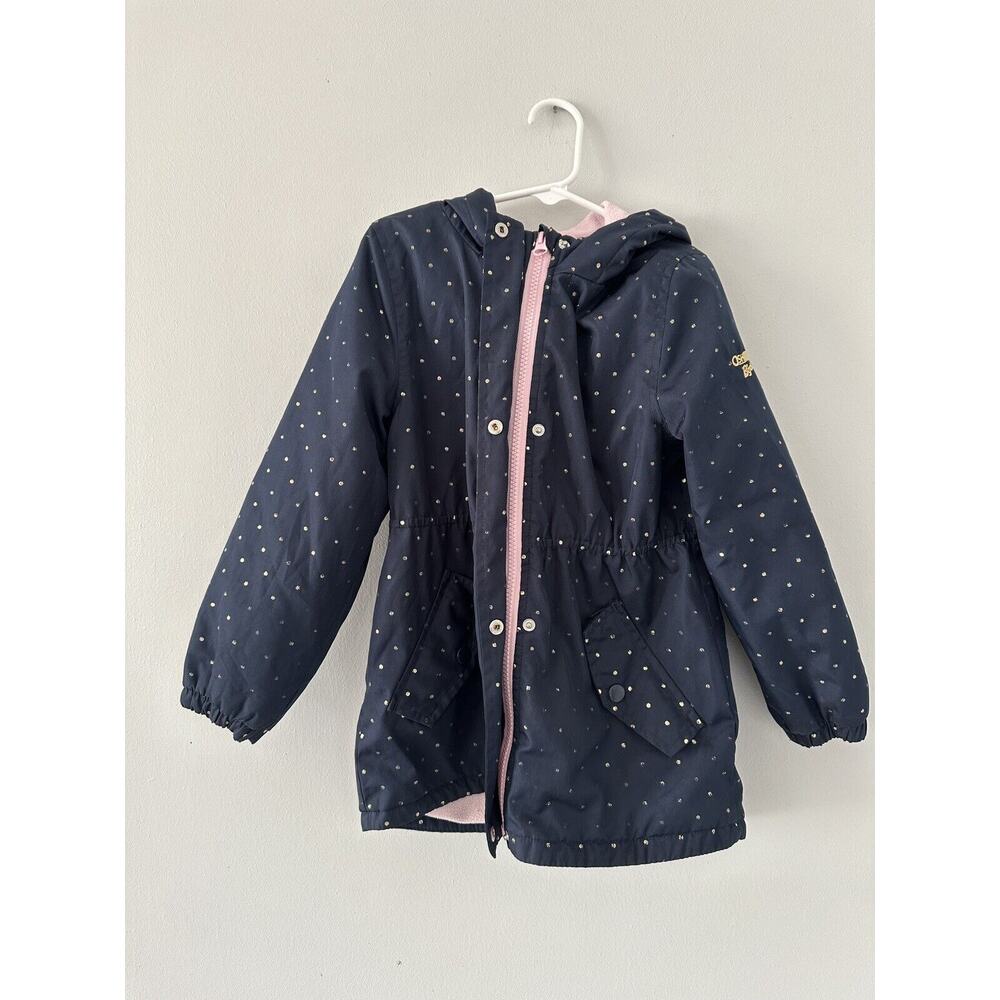Osh Kosh Girl’s 6 Blue Polka Dot Hood Jacket